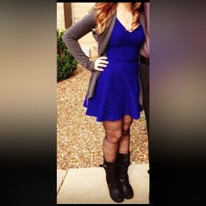 Charlotte Russe royal blue fit and flare mini dress size Small.